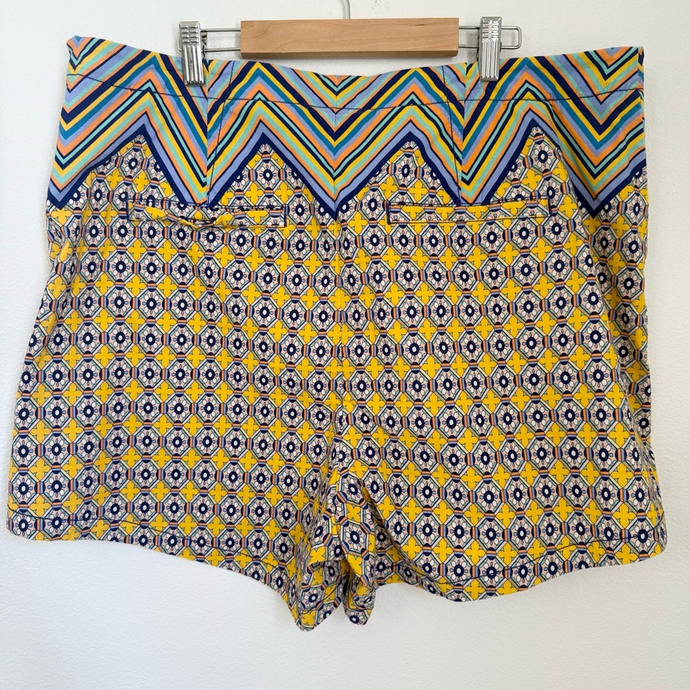 Anthropologie Maeve High Rise Relaxed Shorts Cotton Womens Size 16W Multicolor - Picture 4 of 11